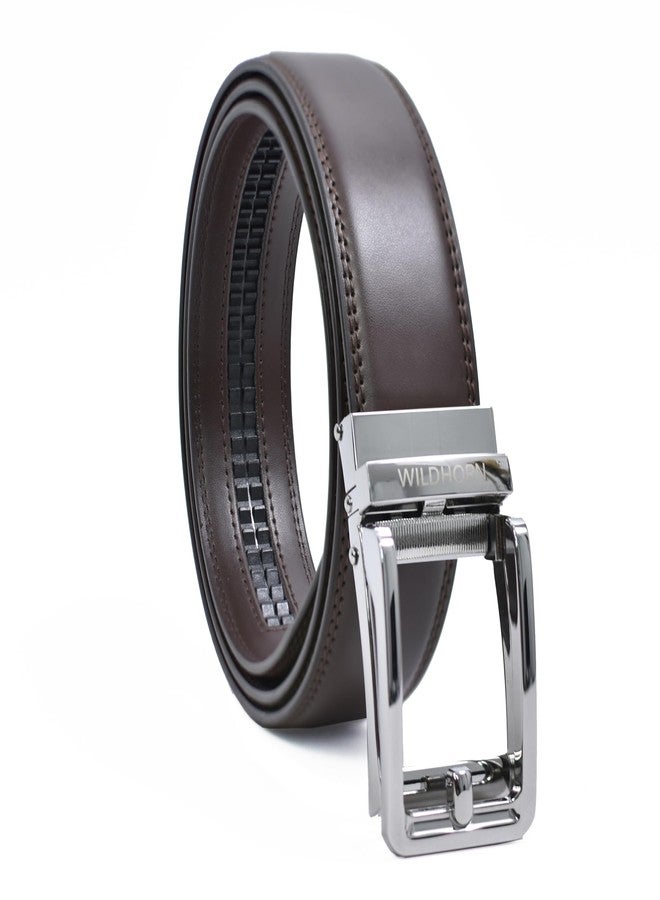 وايلدهورن محفظة جلدية فاخرة وحزام قفل أوتوماتيكي فاخر من WildHorn® للرجال | طقم هدايا متكامل للرجال | مثالي لأعياد الميلاد والذكرى السنوية والمناسبات الاحتفالية (بني) - Image 4